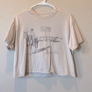 Distressed Crop T-shirt